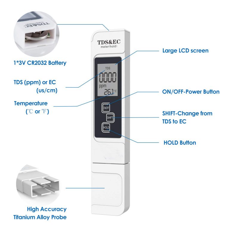 TDS & EC METER E-1 3