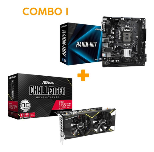 ASRock Rx 5600 Xt Challenger D 6g Oc + Placa H410m-hdv