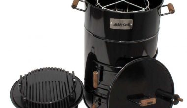 MR GRILL -Medidas: 40 de Diámetro x 70 Alto
-De Planchas de fierro de 0.9 mm de espesor con acabado de pintura al horno.