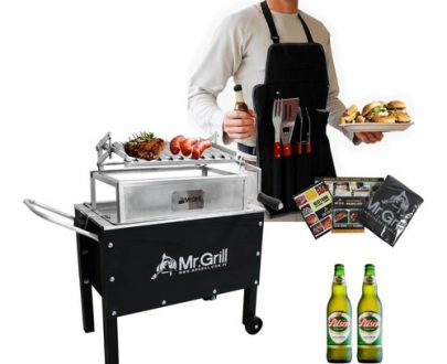  MR GRILL -Medidas: 60 de Largo x 35 de Fondo x 50 Alto
Capacidad : 04 Pollos o 06 kg de carne de cerdo.