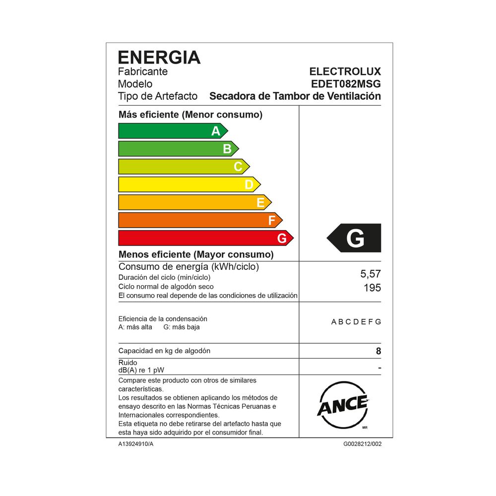 Electrolux EDET082MSG