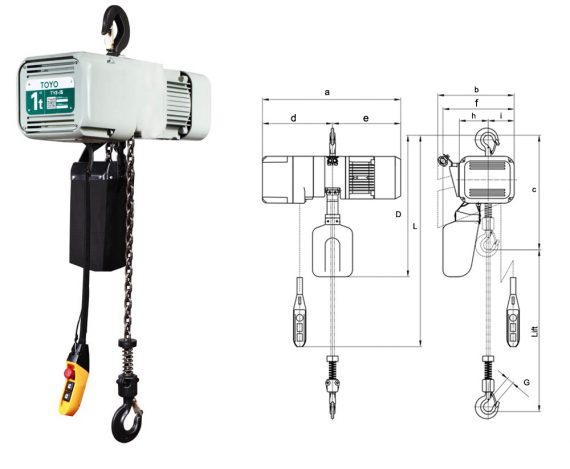 TOYO 1 Ton 3m 2HP 3