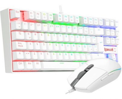 REDRAGON Redragon KUMARA WHITE K552 SP + Logitech Logitech G203 White