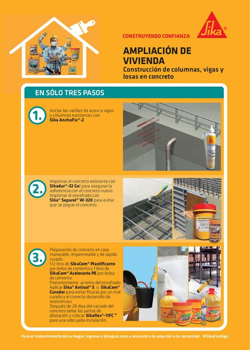 SIKA Combo Construcción de columnas, vigas y losas en concreto 3