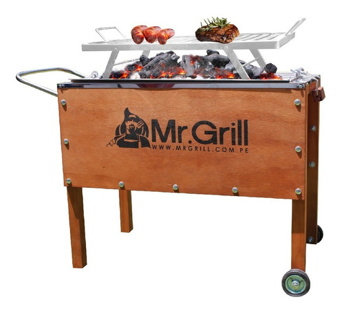 MR GRILL Medidas: 70 de Largo x 40 de Fondo x 50/60 Alto
Capacidad : 06 Pollos o 10 kg carne de cerdo