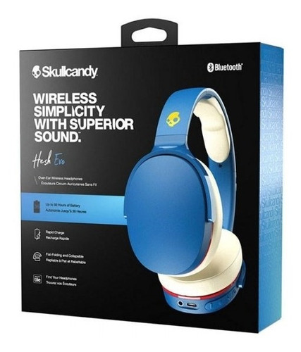 SKULLCANDY HESH W/EVO BLUE/MUSTARD/RED