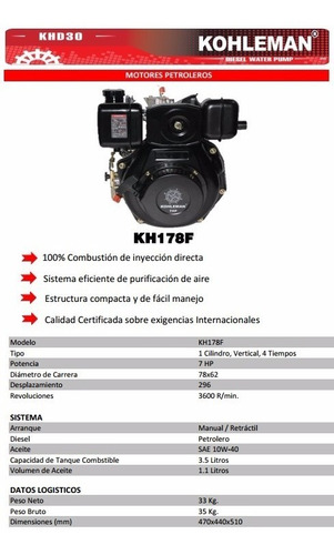 Motor Petrolero kh178fae 4